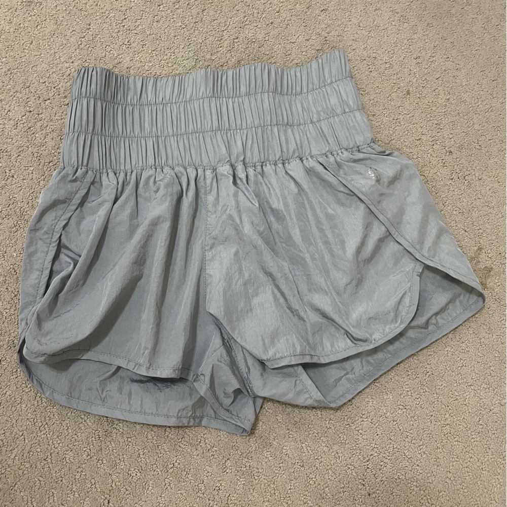 silver Free People Movement The Way Home Shorts
